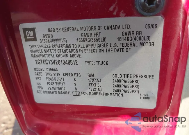 2GTEC13V261348812: 43053888