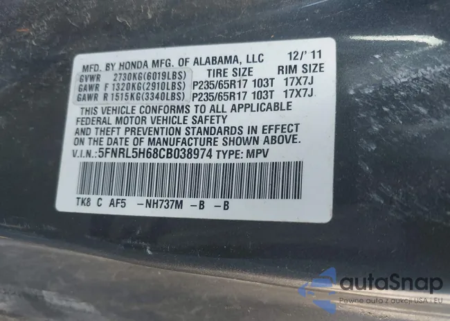 5FNRL5H68CB038974: 43053896