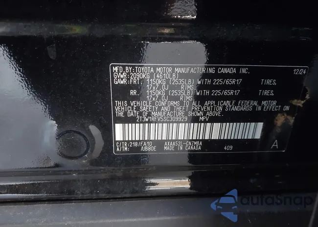 2T3W1RFV5SC309929: 43054085