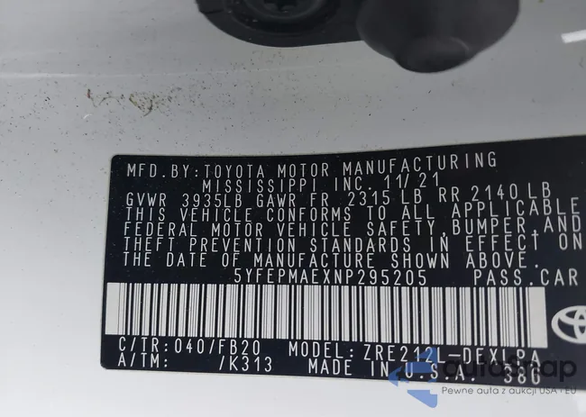 5YFEPMAEXNP295205: 43055458