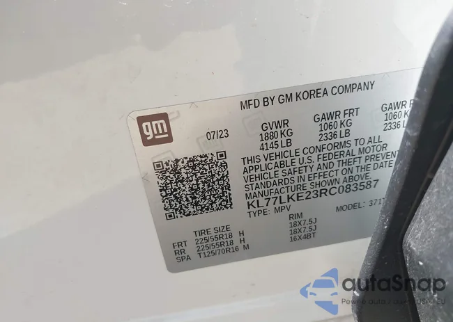 KL77LKE23RC083587: 43055620