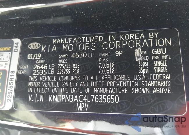 KNDPN3AC4L7635650: 43055730