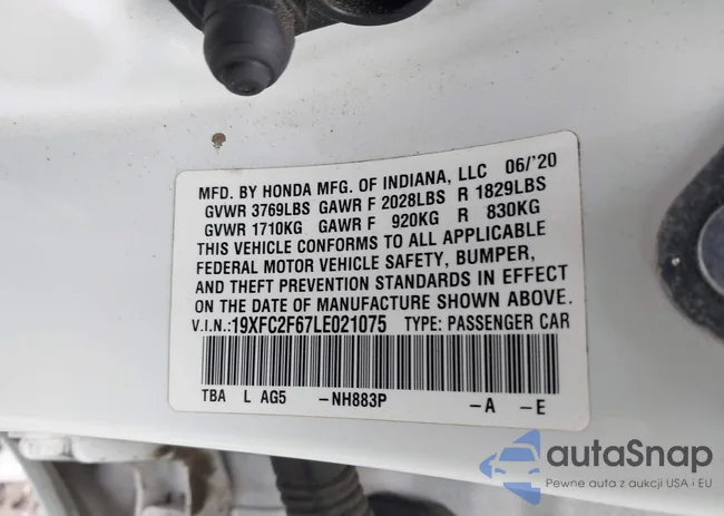 19XFC2F67LE021075: 43054904