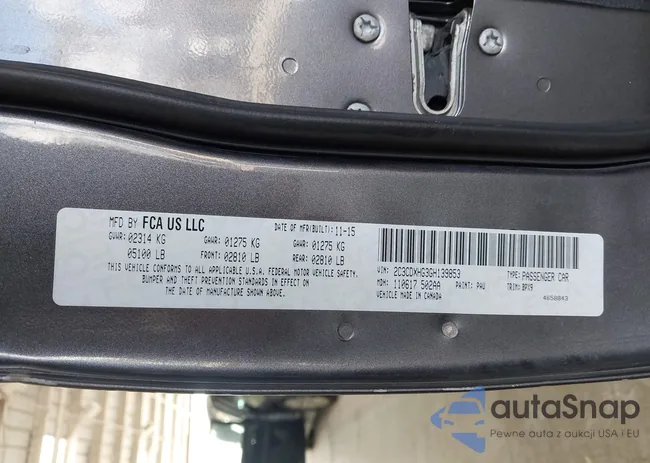 2C3CDXHG3GH139853: 43054925