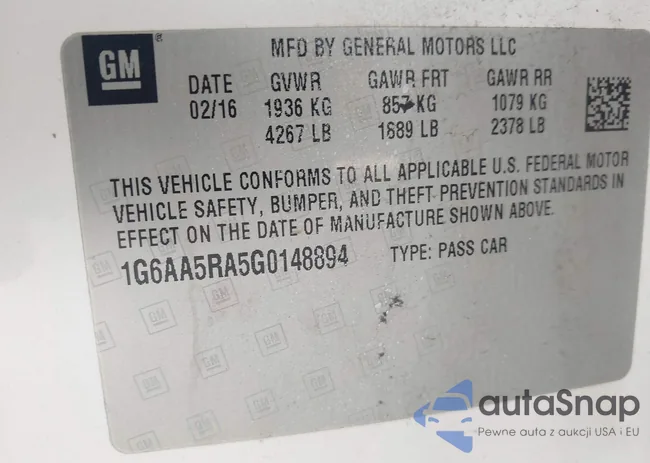 1G6AA5RA5G0148894: 43054965