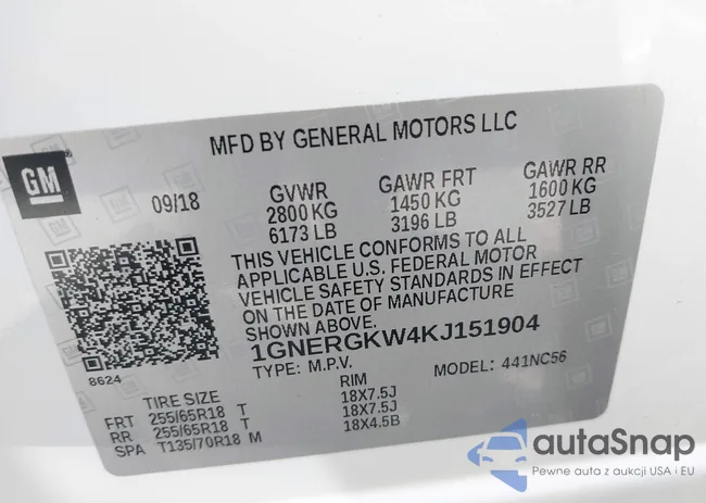 1GNERGKW4KJ151904: 43056492