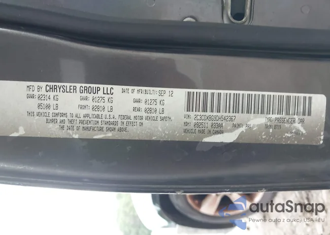 2C3CDXBG9DH542367: 43056523