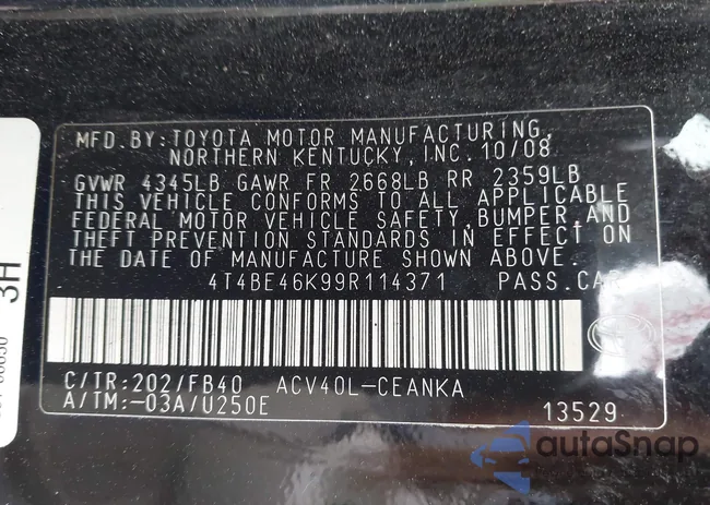 4T4BE46K99R114371: 43056538