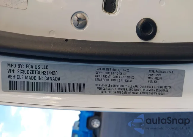 2C3CDZBT3LH214420: 43056700