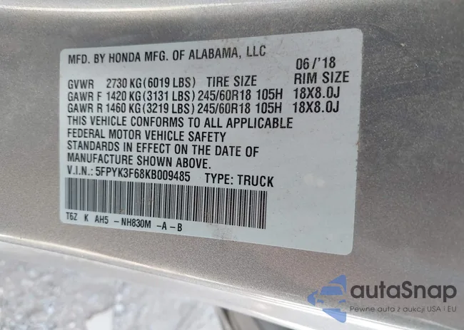 5FPYK3F68KB009485: 43055900