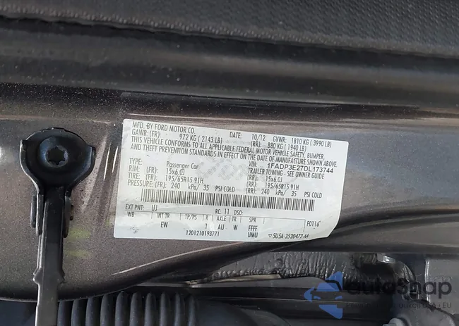 1FADP3E27DL173744: 43057653