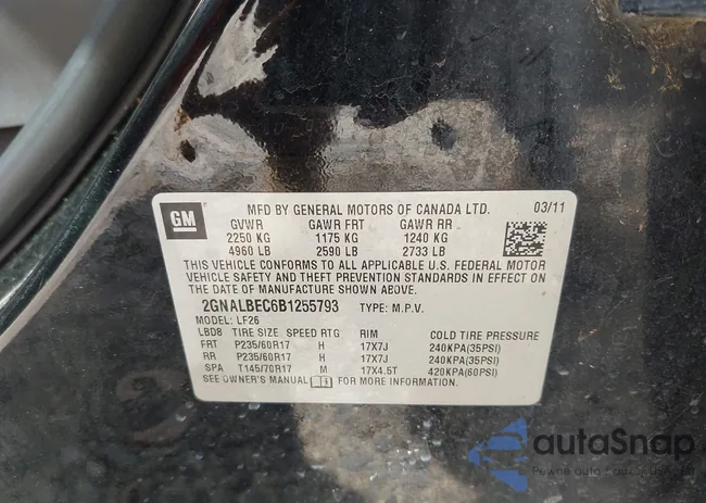 2GNALBEC6B1255793: 43057670