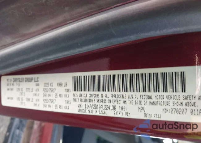 1J4AA2D10AL224136: 43057692