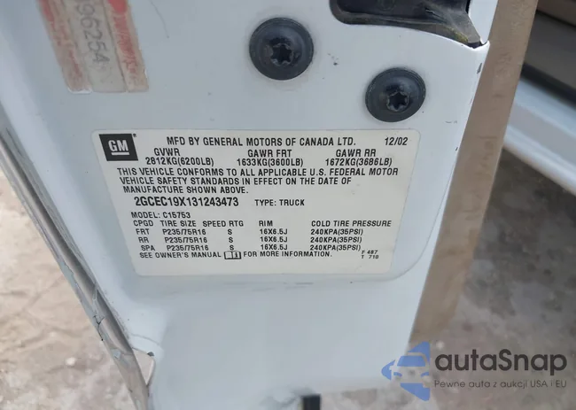 2GCEC19X131243473: 43057015