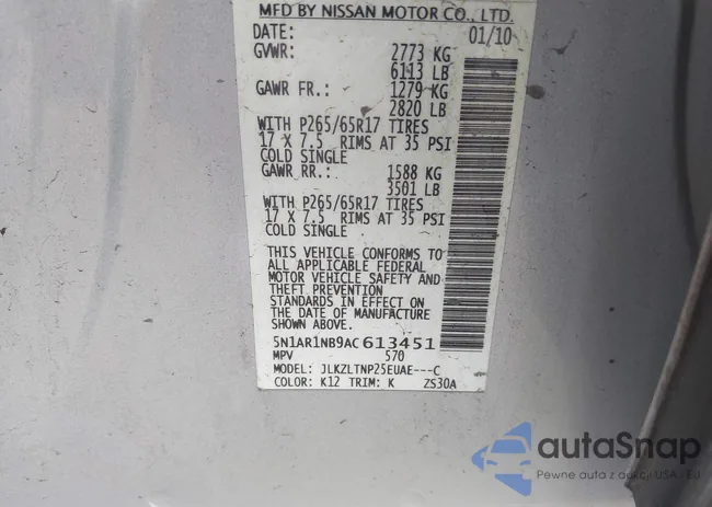 5N1AR1NB9AC613451: 43057146