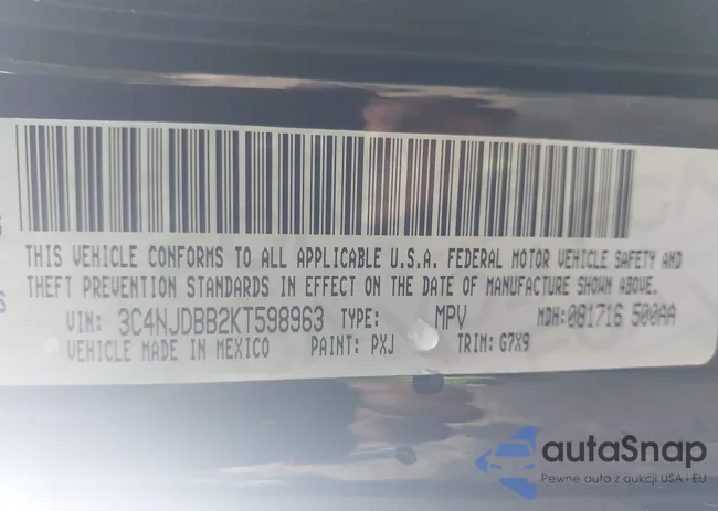 3C4NJDBB2KT598963: 43058206