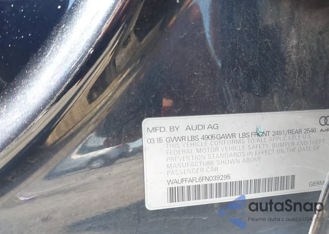 WAUFFAFL6FN039295: 43058348