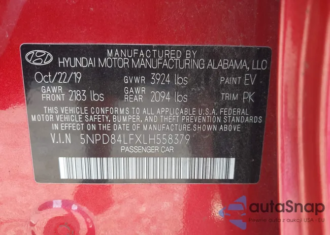 5NPD84LFXLH558379: 43058491