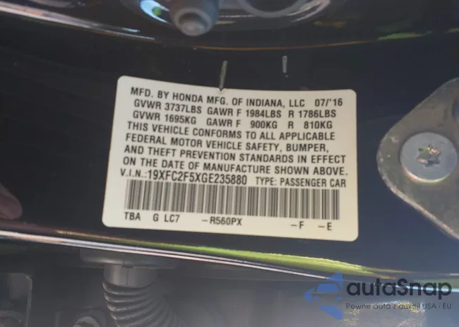 19XFC2F5XGE235880: 43058526