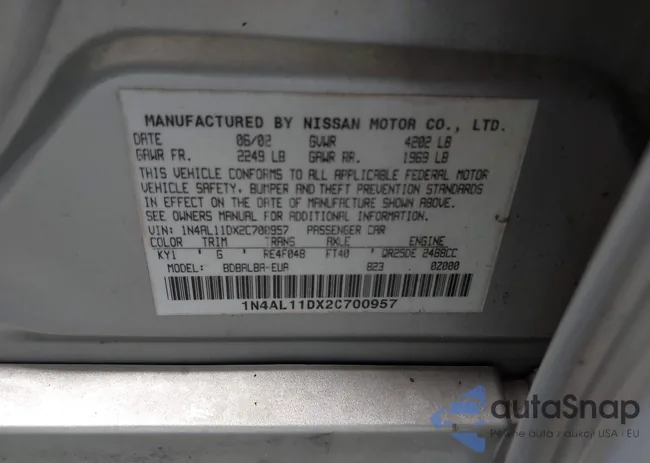 1N4AL11DX2C700957: 43058667