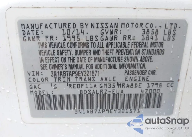 3N1AB7AP9EY321571: 43058761