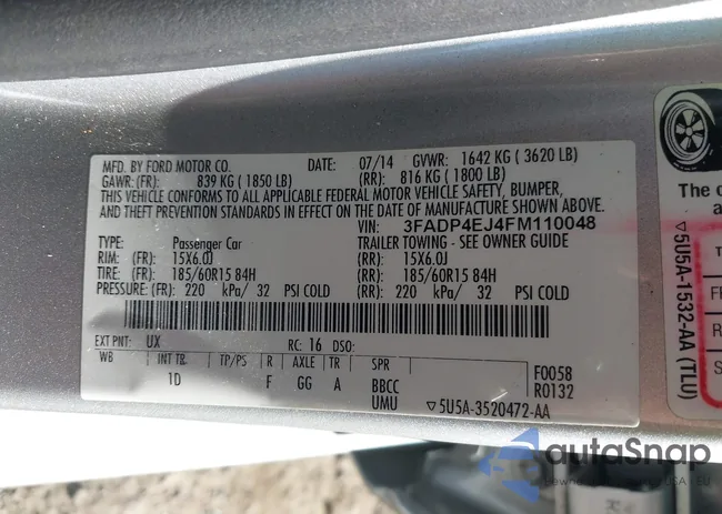 3FADP4EJ4FM110048: 43058777