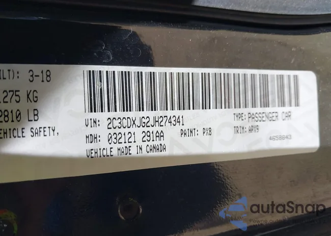 2C3CDXJG2JH274341: 43057870