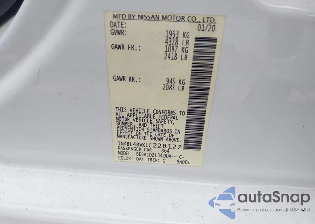 1N4BL4BVXLC228127: 43059410