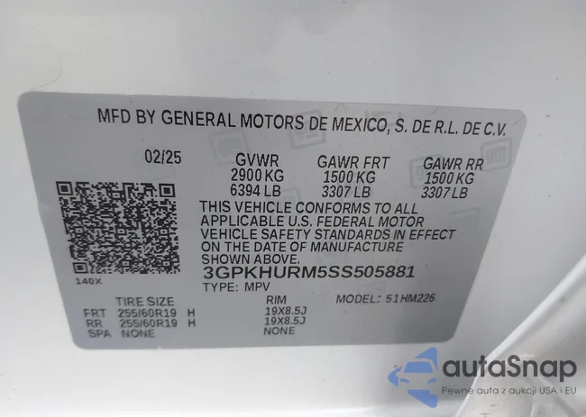 3GPKHURM5SS505881: 43059542