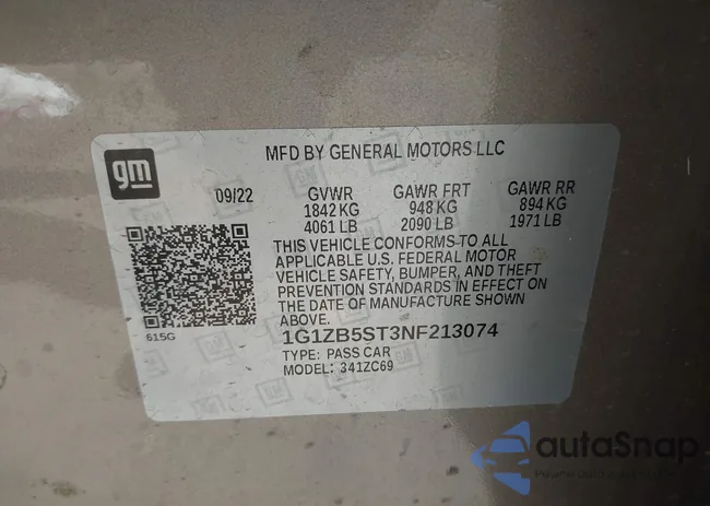 1G1ZB5ST3NF213074: 43059674