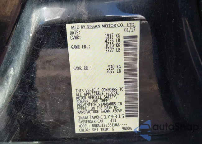 1N4AL3AP6HC179315: 43059683