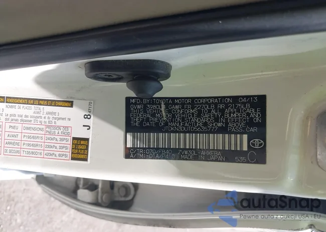 JTDKN3DU1D5635777: 43059695