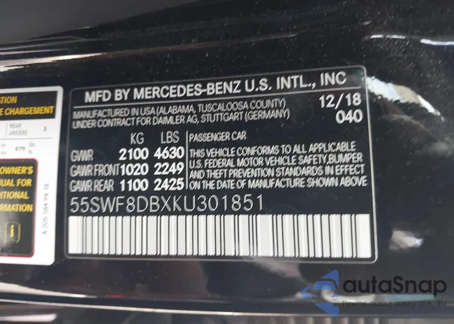 55SWF8DBXKU301851: 43059705