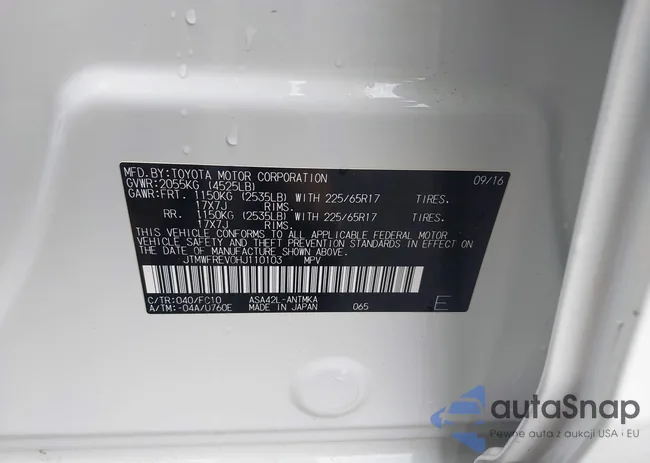 JTMWFREV0HJ110103: 43058809