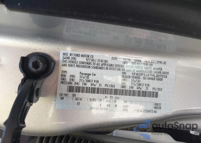 1FADP3J27HL207032: 43058994