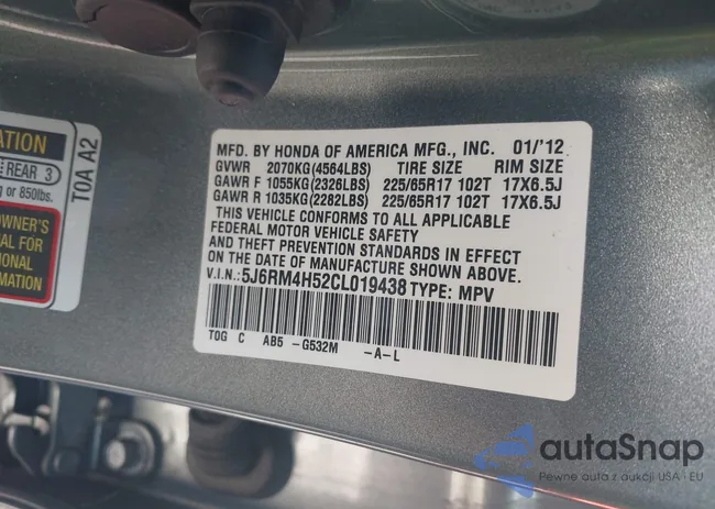 5J6RM4H52CL019438: 43059053