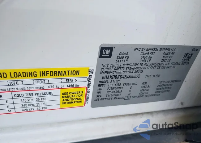 5GAKRBKD4EJ366072: 43060211