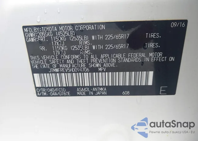 JTMWFREV5HD094706: 43060329