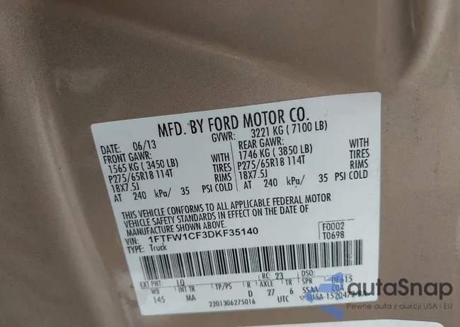 01FTFW1CF3DKF3514: 43060344