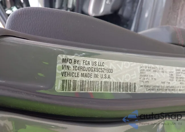 1C4RDJDGXSC521933: 43060456