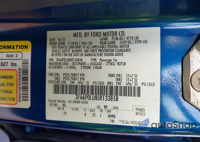 3FA6P0LU8JR133858: 43060539