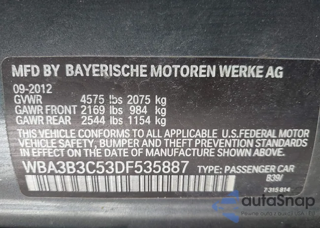 WBA3B3C53DF535887: 43060756