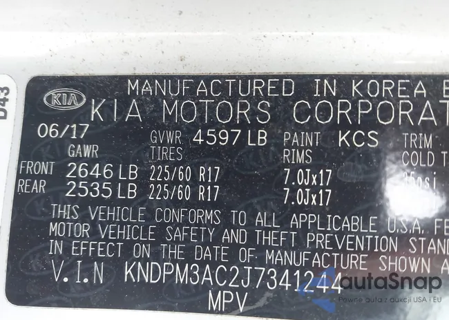 KNDPM3AC2J7341244: 43059847