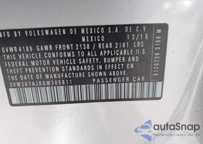 3VW267AJXGM305811: 43059853