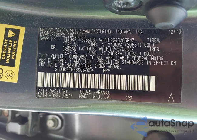 5TDBK3EH7BS057654: 43060062