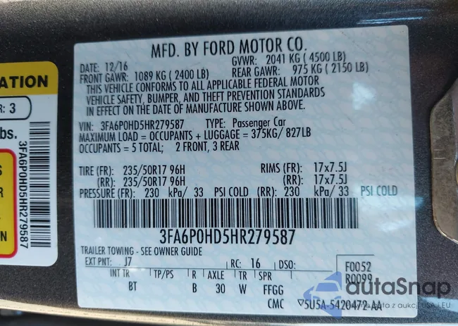 3FA6P0HD5HR279587: 43060123