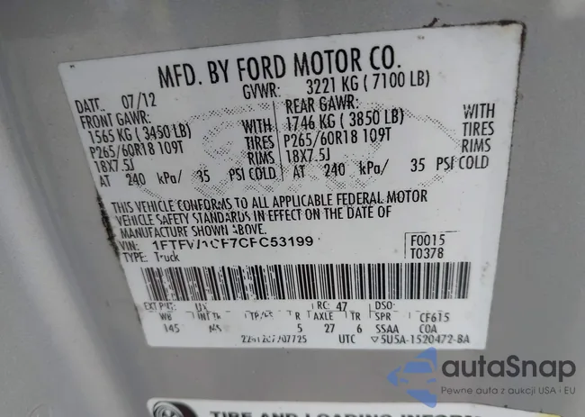 1FTFW1CF7CFC53199: 43060173