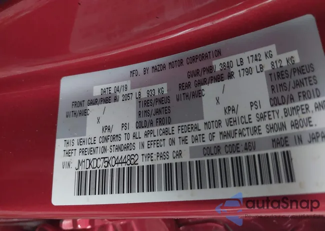 JM1DKDC75K0444862: 43061304