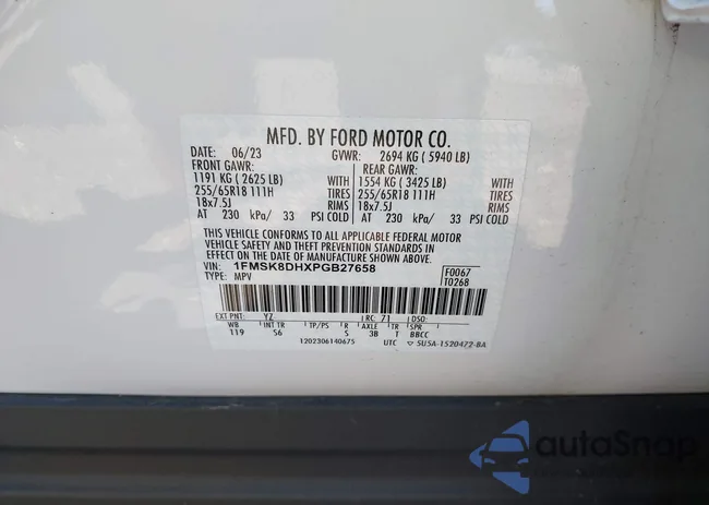 1FMSK8DHXPGB27658: 43061387