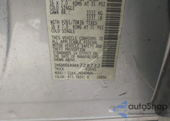 1N6DD0ER8KN728732: 43061462